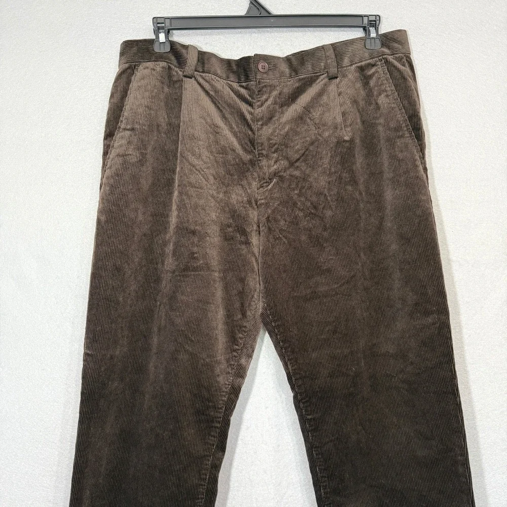 H&M Regular Fit Corduroy Pants Mens Size 36 Brown‎ Cotton Blend Preppy Casual